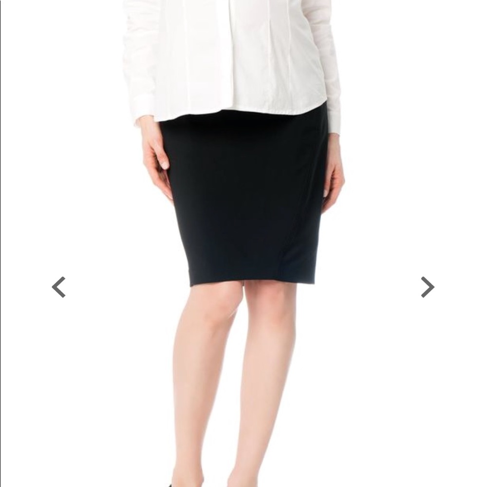 Black Pencil Maternity Skirt